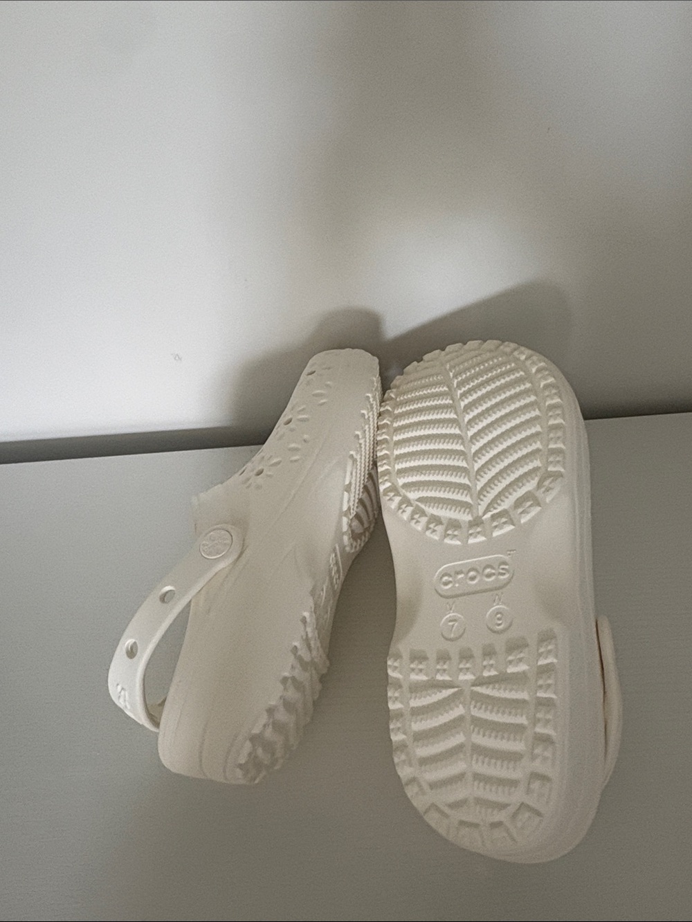 CROCS Floral Cutout Clog - Cream - Picture 3 of 4